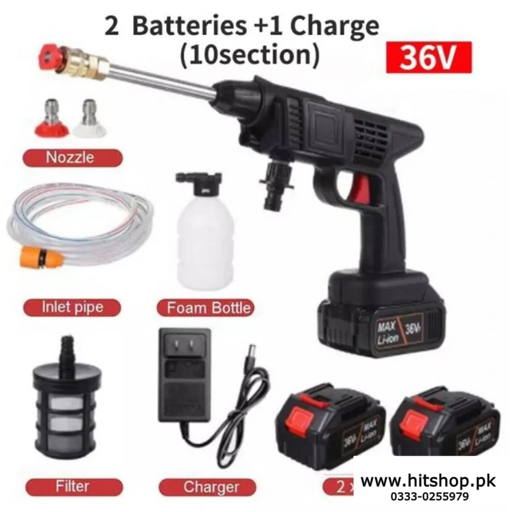 Rechargeable Wireless Car Wash Machine Cordless Car Care High-pressure Cleaning Water Spray Gun Car Washer
